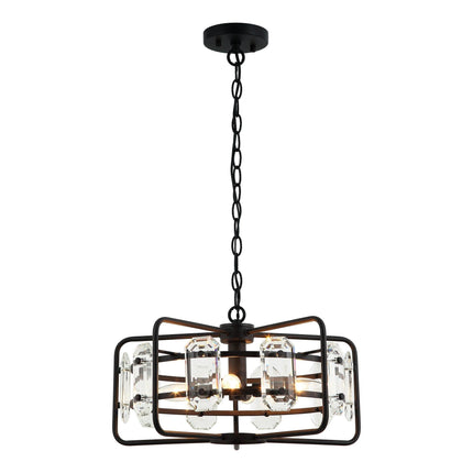 4-Light Golden Black Modern Crystal Pendant Light Home Decor > Lighting > Ceiling Lights > Pendant Lights TriadCommerceInc