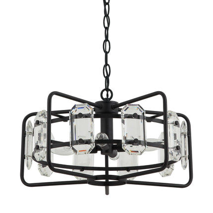 4-Light Golden Black Modern Crystal Pendant Light Home Decor > Lighting > Ceiling Lights > Pendant Lights TriadCommerceInc
