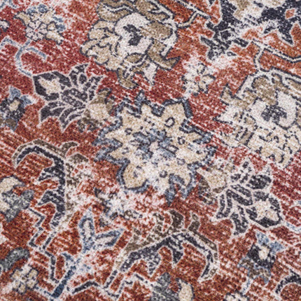 Burgundy Holi-2303 Washable Area Rug Rugs TriadCommerceInc