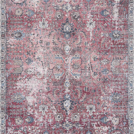 Burgundy Holi-2303 Washable Area Rug Rugs TriadCommerceInc