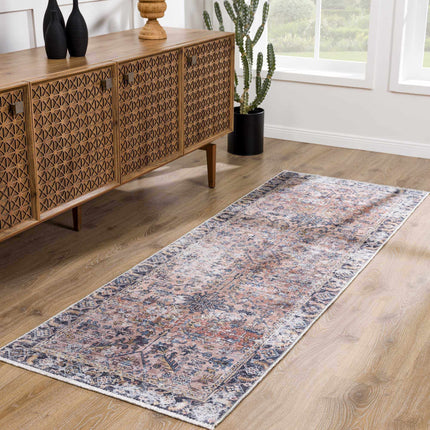 Peach Holi-2305 Washable Area Rug Rugs TriadCommerceInc 2'7"x7'3" Runner