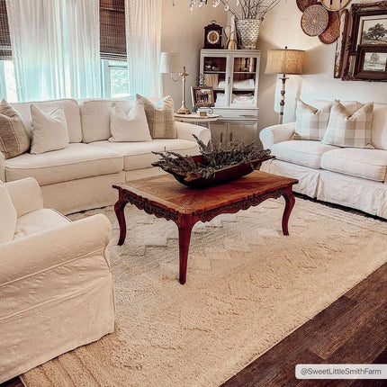 Hija Cream High-Low Area Rug Rugs TriadCommerceInc
