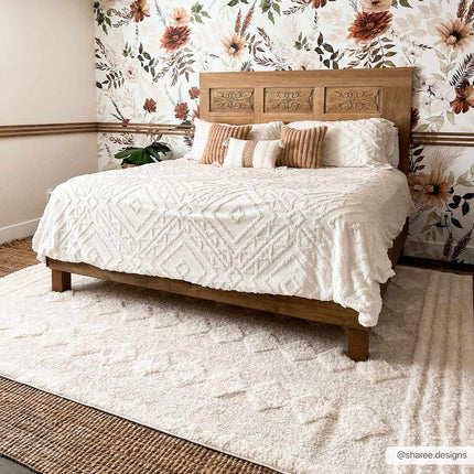 Hija Cream High-Low Area Rug Rugs TriadCommerceInc