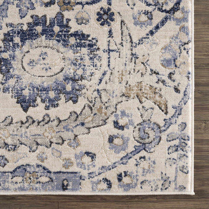 Georgiana Blue & Beige Oushak Rug Rugs TriadCommerceInc