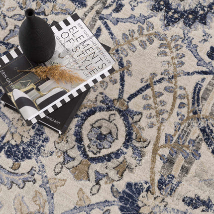 Georgiana Blue & Beige Oushak Rug Rugs TriadCommerceInc