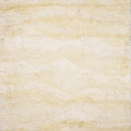 Kettering Solid Cream Wool Shag Rug Rugs TriadCommerceInc