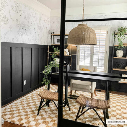 Kieu Mustard & Ivory Checkered Area Rug Rugs TriadCommerceInc