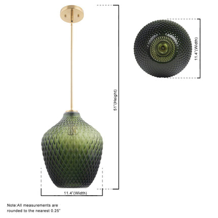 Lavine 1-Light Olive Handblown Glass Mini Pendant Light Home Decor > Lighting > Ceiling Lights > Pendant Lights TriadCommerceInc
