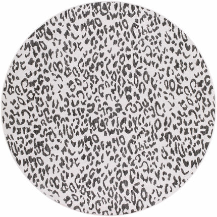 Alderbury White Leopard Print Rug Rugs TriadCommerceInc