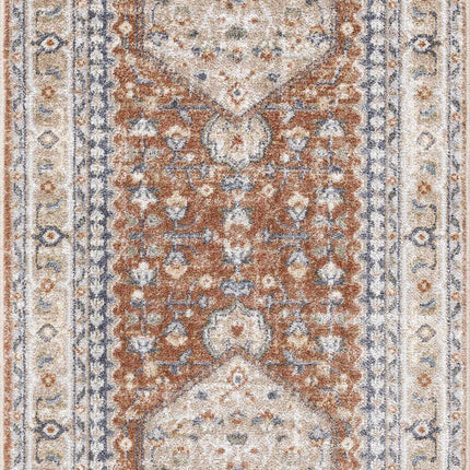 Gael Rust Flat Pile Washable Rug Rugs TriadCommerceInc 2'7" x 7'3" Runner