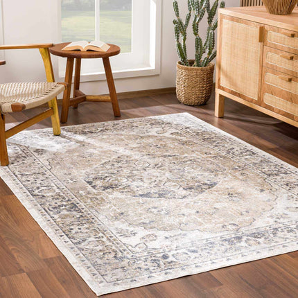 Rudo Beige Flat Pile Washable Rug Rugs TriadCommerceInc