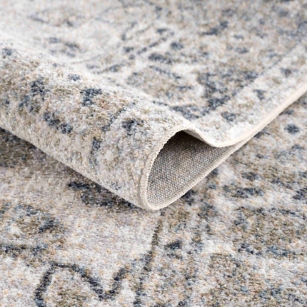 Rudo Blue Flat Pile Washable Rug Rugs TriadCommerceInc