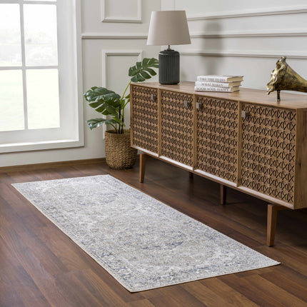Rudo Blue Flat Pile Washable Rug Rugs TriadCommerceInc