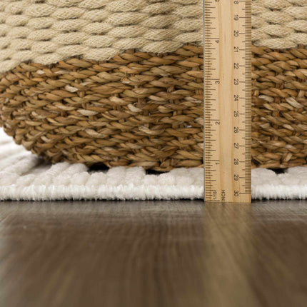 Deron White Washable Area Rug Rugs TriadCommerceInc