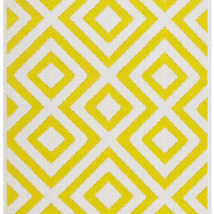 Spilsby Yellow Trellis Outdoor Rug Rugs TriadCommerceInc