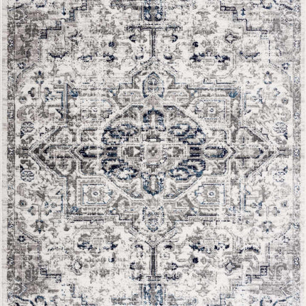 Hauteloom Buenaventura Cream & Navy Area Rug Rugs TriadCommerceInc