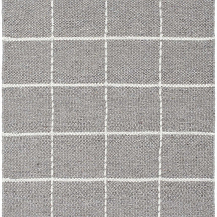 Nissa Gray Checkered Wool Rug Rugs TriadCommerceInc