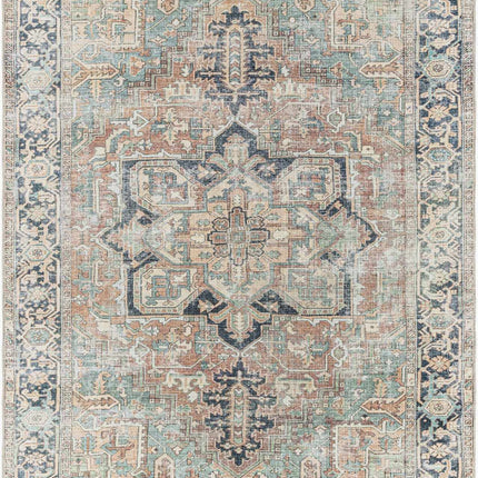 Green Nisa Tumble Dry Washable Rug Rugs TriadCommerceInc