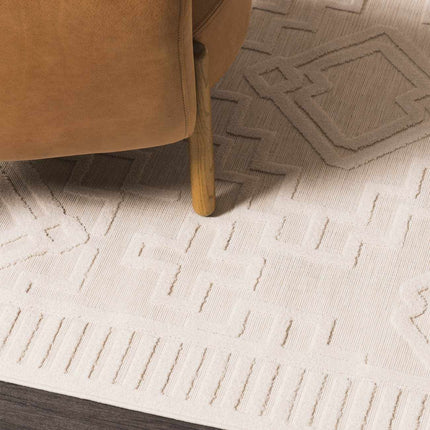 Plumtree 3D White Outdoor Rug Rugs TriadCommerceInc