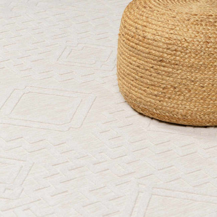Plumtree 3D White Outdoor Rug Rugs TriadCommerceInc