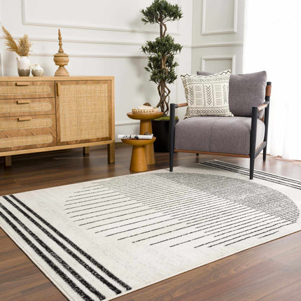 Angus Black&White Geometric Area Rug Rugs TriadCommerceInc 5' x 7' Rectangle