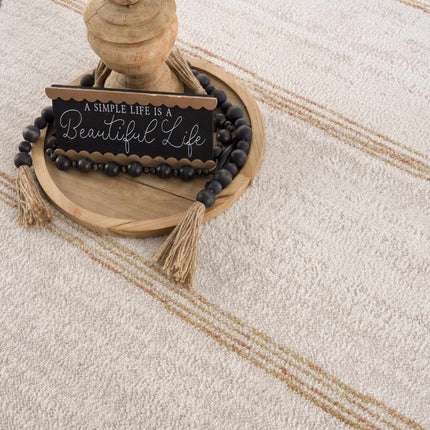 Deja Cream & Gold Area Rug - Clearance Rugs TriadCommerceInc