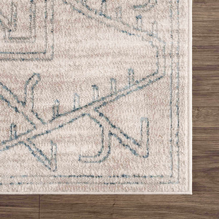 Divya Cream & Silver Blue Area Rug - Clearance Rugs TriadCommerceInc