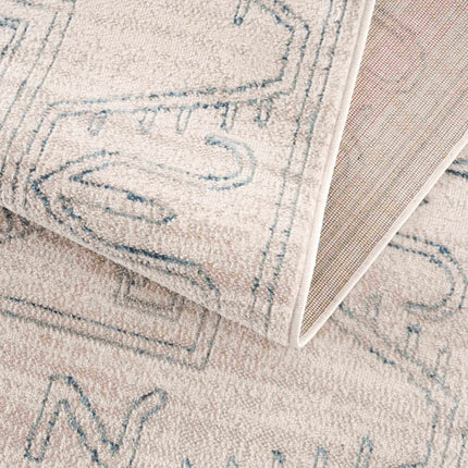 Divya Cream & Silver Blue Area Rug - Clearance Rugs TriadCommerceInc