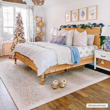 Pointblank Tan Leopard Print Rug Rugs TriadCommerceInc