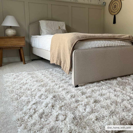 Prompton Cream Plush Area Rug Rugs TriadCommerceInc