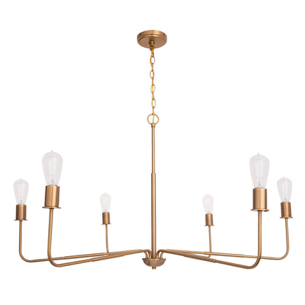 Radiant 6-Light Industrial Traditional Dimmable Chandelier Home Decor > Lighting > Ceiling Lights > Chandelier TriadCommerceInc Golden