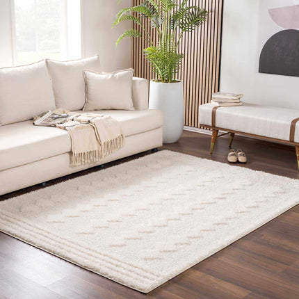 Hija Cream High-Low Area Rug Rugs TriadCommerceInc 5'3" x 7' Rectangle