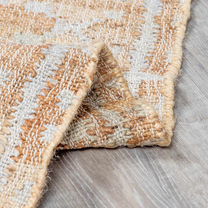 Rice Handcrafted Fringed Jute Carpet Rugs TriadCommerceInc
