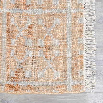 Rice Handcrafted Fringed Jute Carpet Rugs TriadCommerceInc