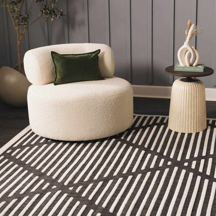 Anah 3D Black Outdoor Rug Rugs TriadCommerceInc