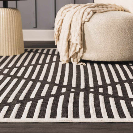 Anah 3D Black Outdoor Rug Rugs TriadCommerceInc