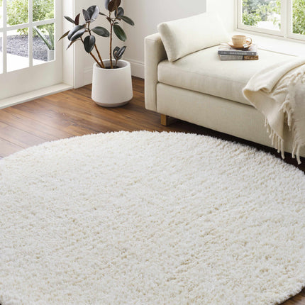 Siari Solid Cream Plush Rug Rugs TriadCommerceInc