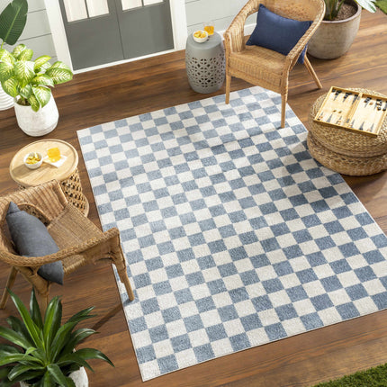 Brone Checkered Washable Area Rug Rugs TriadCommerceInc