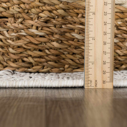 Baqer Bone & Taupe Textured Performance Rug - Clearance Rugs TriadCommerceInc