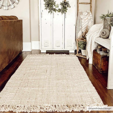 Senneterre Bleached Jute Rug Rugs TriadCommerceInc