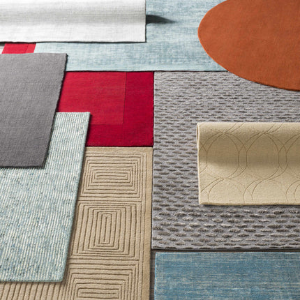 Brockton Solid Wool Orange Area Rug Rugs TriadCommerceInc