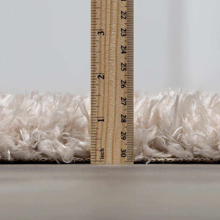 Siari Solid Oatmeal Shag Rug Rugs TriadCommerceInc
