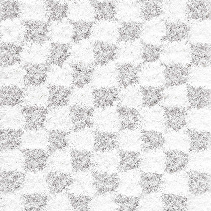 Atira Gray Checkered Area Rug Rugs TriadCommerceInc 2'7" x 7'3" Runner