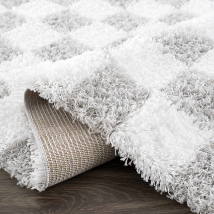 Atira Gray Checkered Area Rug Rugs TriadCommerceInc