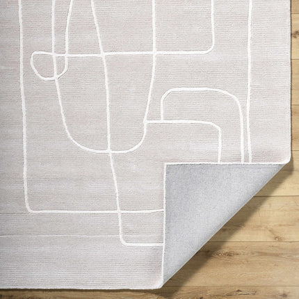 Vatsa Gray Abstract Area Rug Rugs TriadCommerceInc