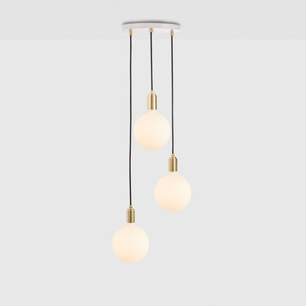 Triple Pendant Light in Brass + Sphere IV Home Decor > Lighting > Ceiling Lights > Pendant Lights TriadCommerceInc Brass White Canopy