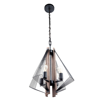 Zenith 4-Light Black Wood Dimmable Pendant Light 18-Inch Home Decor > Lighting > Ceiling Lights > Pendant Lights TriadCommerceInc