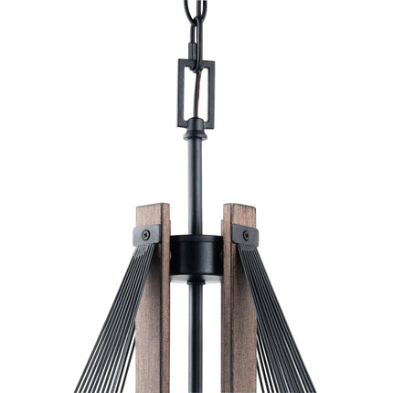 Zenith 4-Light Black Wood Dimmable Pendant Light 18-Inch Home Decor > Lighting > Ceiling Lights > Pendant Lights TriadCommerceInc