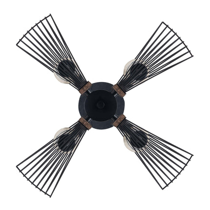 Zenith 4-Light Black Wood Dimmable Pendant Light 18-Inch Home Decor > Lighting > Ceiling Lights > Pendant Lights TriadCommerceInc