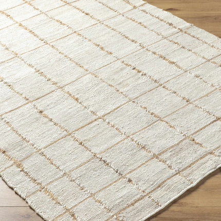 Zared Checkered Jute Area Rug Rugs TriadCommerceInc